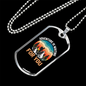Camper Necklace Adventure is Waiting Necklace Stainless Steel or 18k Gold Dog Tag 24" Chain-Express Your Love Gifts