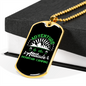 Camper Necklace Adventure Mountain Camping Necklace Stainless Steel or 18k Gold Dog Tag 24" Chain-Express Your Love Gifts