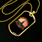 Camper Necklace Adventure Necklace Stainless Steel or 18k Gold Dog Tag 24" Chain-Express Your Love Gifts