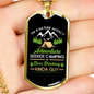 Camper Necklace Adventure Seeking Camping Necklace Stainless Steel or 18k Gold Dog Tag 24" Chain-Express Your Love Gifts