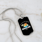 Camper Necklace Adventure White Life Necklace Stainless Steel or 18k Gold Dog Tag 24" Chain-Express Your Love Gifts