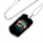 Camper Necklace All Good Things Are Wild and Free Necklace Stainless Steel or 18k Gold Dog Tag 24" Chain-Express Your Love Gifts