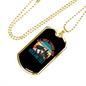 Camper Necklace All Good Things Are Wild and Free Necklace Stainless Steel or 18k Gold Dog Tag 24" Chain-Express Your Love Gifts