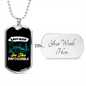 Camper Necklace Always Believe In The Impossible Necklace Stainless Steel or 18k Gold Dog Tag 24" Chain-Express Your Love Gifts