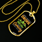 Camper Necklace Always Drink Camping Necklace Stainless Steel or 18k Gold Dog Tag 24" Chain-Express Your Love Gifts