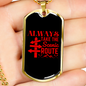 Camper Necklace Always Take The Scenic Route Necklace Stainless Steel or 18k Gold Dog Tag 24" Chain-Express Your Love Gifts