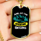 Camper Necklace And So The Adventure Begins Blue Necklace Stainless Steel or 18k Gold Dog Tag 24" Chain-Express Your Love Gifts