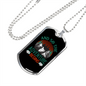 Camper Necklace And So The Adventure Begins Necklace Stainless Steel or 18k Gold Dog Tag 24" Chain-Express Your Love Gifts