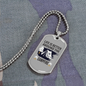 Camper Necklace Around The Campfire Necklace Stainless Steel or 18k Gold Dog Tag 24" Chain-Express Your Love Gifts
