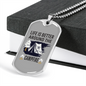Camper Necklace Around The Campfire Necklace Stainless Steel or 18k Gold Dog Tag 24" Chain-Express Your Love Gifts