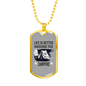 Camper Necklace Around The Campfire Necklace Stainless Steel or 18k Gold Dog Tag 24" Chain-Express Your Love Gifts