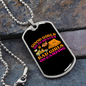 Camper Necklace Bad Girls Go Camping Necklace Stainless Steel or 18k Gold Dog Tag 24" Chain-Express Your Love Gifts