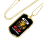 Camper Necklace Be Brave Run Free Stay Wild Necklace Stainless Steel or 18k Gold Dog Tag 24" Chain-Express Your Love Gifts