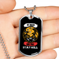 Camper Necklace Be Brave Run Free Stay Wild Necklace Stainless Steel or 18k Gold Dog Tag 24" Chain-Express Your Love Gifts