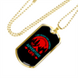 Camper Necklace Beach and Camping Adventure Necklace Stainless Steel or 18k Gold Dog Tag 24" Chain-Express Your Love Gifts