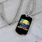 Camper Necklace Beach Happy Face Necklace Stainless Steel or 18k Gold Dog Tag 24" Chain-Express Your Love Gifts