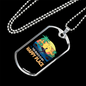 Camper Necklace Beach Happy Face Necklace Stainless Steel or 18k Gold Dog Tag 24" Chain-Express Your Love Gifts