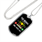 Camper Necklace Beach I Must Go Necklace Stainless Steel or 18k Gold Dog Tag 24" Chain-Express Your Love Gifts