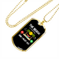 Camper Necklace Beach I Must Go Necklace Stainless Steel or 18k Gold Dog Tag 24" Chain-Express Your Love Gifts