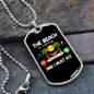 Camper Necklace Beach I Must Go Necklace Stainless Steel or 18k Gold Dog Tag 24" Chain-Express Your Love Gifts