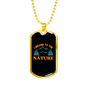 Camper Necklace Belong to The Nature Necklace Stainless Steel or 18k Gold Dog Tag 24" Chain-Express Your Love Gifts