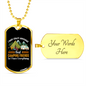 Camper Necklace Best Camping Friends Necklace Stainless Steel or 18k Gold Dog Tag 24" Chain-Express Your Love Gifts