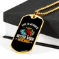 Camper Necklace Better When Hiking Necklace Stainless Steel or 18k Gold Dog Tag 24" Chain-Express Your Love Gifts