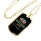 Camper Necklace Bitches With Hitches Necklace Stainless Steel or 18k Gold Dog Tag 24" Chain-Express Your Love Gifts