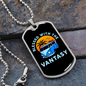 Camper Necklace Blessed With Vantasy Necklace Stainless Steel or 18k Gold Dog Tag 24" Chain-Express Your Love Gifts