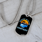 Camper Necklace Blessed With Vantasy Necklace Stainless Steel or 18k Gold Dog Tag 24" Chain-Express Your Love Gifts