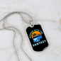 Camper Necklace Blessed With Vantasy Necklace Stainless Steel or 18k Gold Dog Tag 24" Chain-Express Your Love Gifts