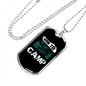 Camper Necklace Born To Camp Necklace Stainless Steel or 18k Gold Dog Tag 24" Chain-Express Your Love Gifts