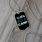 Camper Necklace Born To Camp Necklace Stainless Steel or 18k Gold Dog Tag 24" Chain-Express Your Love Gifts