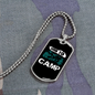 Camper Necklace Born To Camp Necklace Stainless Steel or 18k Gold Dog Tag 24" Chain-Express Your Love Gifts