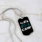 Camper Necklace Born To Camp Necklace Stainless Steel or 18k Gold Dog Tag 24" Chain-Express Your Love Gifts