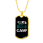 Camper Necklace Born To Camp Necklace Stainless Steel or 18k Gold Dog Tag 24" Chain-Express Your Love Gifts