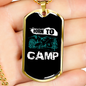 Camper Necklace Born To Camp Necklace Stainless Steel or 18k Gold Dog Tag 24" Chain-Express Your Love Gifts