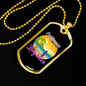Camper Necklace California Long Beach Necklace Stainless Steel or 18k Gold Dog Tag 24" Chain-Express Your Love Gifts