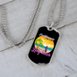 Camper Necklace California Long Beach Necklace Stainless Steel or 18k Gold Dog Tag 24" Chain-Express Your Love Gifts