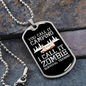 Camper Necklace Call It Zombie Necklace Stainless Steel or 18k Gold Dog Tag 24" Chain-Express Your Love Gifts