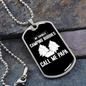 Camper Necklace Call Me Papa Necklace Stainless Steel or 18k Gold Dog Tag 24" Chain-Express Your Love Gifts