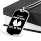 Camper Necklace Call Me Papa Necklace Stainless Steel or 18k Gold Dog Tag 24" Chain-Express Your Love Gifts