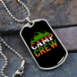 Camper Necklace Camp Crew Necklace Stainless Steel or 18k Gold Dog Tag 24" Chain-Express Your Love Gifts