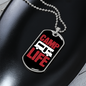 Camper Necklace Camp Life Camper Necklace Stainless Steel or 18k Gold Dog Tag 24" Chain-Express Your Love Gifts