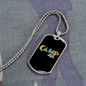 Camper Necklace Camp Life Camping Necklace Stainless Steel or 18k Gold Dog Tag 24" Chain-Express Your Love Gifts