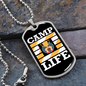 Camper Necklace Camp Life Necklace Stainless Steel or 18k Gold Dog Tag 24" Chain-Express Your Love Gifts