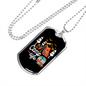 Camper Necklace Camp Life White Necklace Stainless Steel or 18k Gold Dog Tag 24" Chain-Express Your Love Gifts