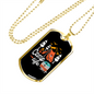 Camper Necklace Camp Life White Necklace Stainless Steel or 18k Gold Dog Tag 24" Chain-Express Your Love Gifts