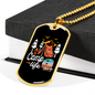 Camper Necklace Camp Life White Necklace Stainless Steel or 18k Gold Dog Tag 24" Chain-Express Your Love Gifts