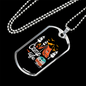 Camper Necklace Camp Life White Necklace Stainless Steel or 18k Gold Dog Tag 24" Chain-Express Your Love Gifts